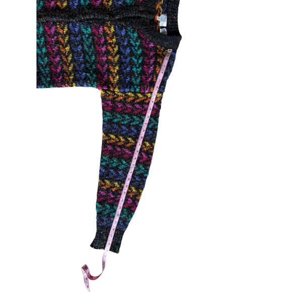 Westbound Cardigan Sweater Womens Med Multicolor Chevron Knit Vintage 90s Retro - Picture 5 of 5